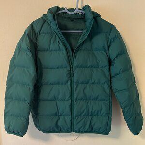 Uniqlo Washable Parka | Warm Padded - Forest Green Kids Size 11/12